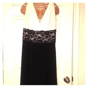 Black and white cocktail dress